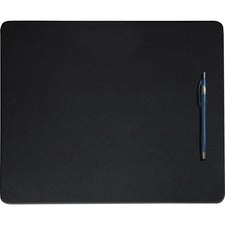 Dacasso Leatherette Conference Table Pad Rectangular - 14" Width - Top Grain Leather - Black