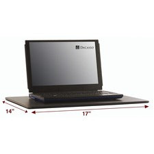 Dacasso Leatherette Lap Desk Pad Black - Leatherette, Felt - 1 Each