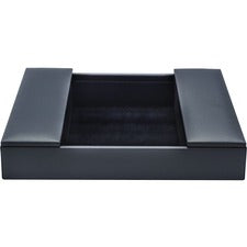 Dacasso Leatherette Enhanced Conference Room Organizer Desktop - Navy Blue - Leatherette, Velveteen - 1 Each