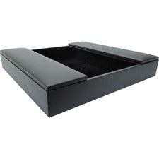 Dacasso Leatherette Enhanced Conference Room Organizer Desktop - Gray - Leatherette, Velveteen - 1 Each