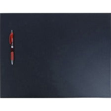 Dacasso Leatherette Conference Table Pad Rectangular - 17" Width - Leatherette, Velveteen - Black