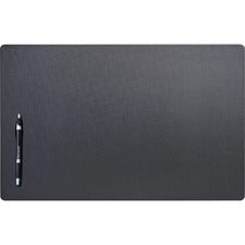 Dacasso Leatherette Conference Pad Rectangular - 22" Width - Leatherette, Velveteen - Black