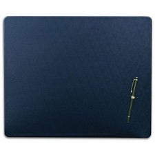 Dacasso Leatherette Conference Table Pad Rectangular - 17" Width - Leatherette, Velveteen - Navy Blue