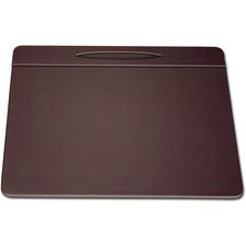 Dacasso Leatherette Top-Rail Conference Pad Rectangular - 17" Width - Leatherette - Chocolate Brown