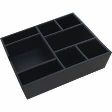 Dacasso Classic Leather Condiment Tray Durable - Black - Genuine Leather, Faux Leather, Leatherette, Velveteen - 1 Each