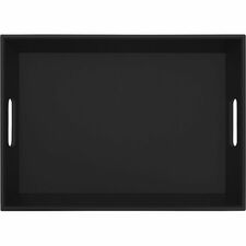 Dacasso Leatherette Serving Tray Serving, Storing - Black - Leatherette Body - 1 Each