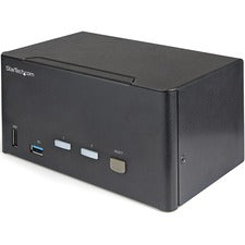 StarTech.com KVM Switch 2 Computer(s) - 1 Local User(s) - 8 x USB - 9 x DisplayPort - Desktop - TAA Compliant