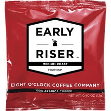 Eight O'Clock Pouch Early Riser Coffee Regular - Pouch - Arabica - 100 / Carton
