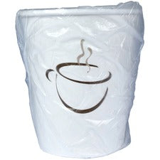 RDI 9 oz Single Wall Wrapped Hot Paper Cups 9 fl oz - White - Paper - Hot Drink, Beverage, Coffee, Hot Chocolate, Tea - 1000 / Carton