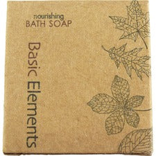 Basic Elements Nourishing Bath Soap Clean Scent - 1.27 oz - Bath, Skin - Multi - Anti-irritant, Fragrance-free, Dye-free - 200 / Carton