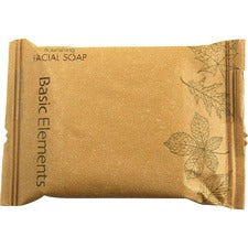 Basic Elements Nourishing Facial Soap Clean Scent - 0.71 oz - Skin - Multi - Anti-irritant, Fragrance-free, Dye-free - 500 / Carton