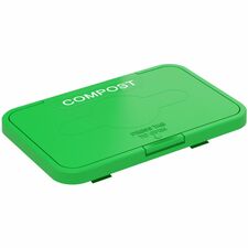 HLS Commercial Rectangular Open Top Compost Bin/Lid Rectangular - Gray - 1 Each