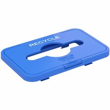 HLS Commercial Rectangular Open Top Recycle Bin/Lid Rectangular - Gray - 1 Each