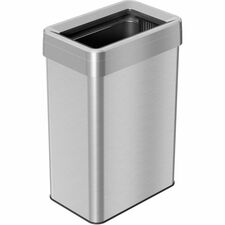 HLS Commercial Stainless Steel Bin Receptacle Deodorizer - 16 gal Capacity - Rectangular - Fingerprint Proof, Recyclable - 25.3" Height x 10.3" Width x 16" Depth - Stainless Steel - Silver - 1 Each