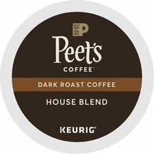 Peet's Coffee® K-Cup House Blend Coffee Compatible with Keurig Brewer - Dark - K-Cup - 22 / Box