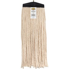 Genuine Joe Screw Mophead Cotton - White - 1 Each