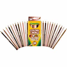 Crayola Colors of the World Colored Pencil Assorted Lead - 24 / Pack