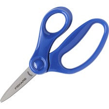 Fiskars 5" Pointed-tip Kids Scissors 1.75" Cutting Length - 5" Overall Length - Straight - Stainless Steel Safety Edge Blade - Pointed Tip - Red, Blue, Turquoise, Green - 1 Each