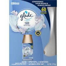 Glade Clean Linen Automatic Spray Kit 6.20 oz - Clean Linen - 60 Day - 4 / Carton