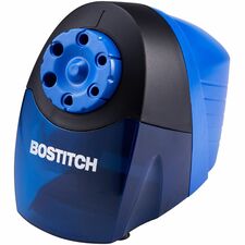 Bostitch QuietSharp Antimicrobial Classroom Electric Pencil Sharpener 6 Hole(s) - Helical - Blue - 1 Each