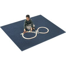 Carpets for Kids® Solid Color Mt. St. Helens Carpet Rug Floor Rug - 90" Length x 12 ft Width - Rectangle - Blueberry - Nylon, Yarn