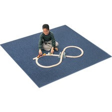 Carpets for Kids® Solid Color Mt. St. Helens Carpet Rug Floor Rug - 90" Length x 12 ft Width - Rectangle - Marine Blue - Nylon, Yarn
