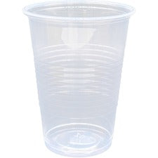 Genuine Joe 7 oz Transparent Beverage Cups 7 fl oz - Clear - Plastic - Beverage, Cold Drink - 100/Pack - 25 / Carton