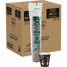 Solo ThermoGuard 12 oz Double Walled Paper Hot Cups 12 fl oz - Multi - Paper, Polyethylene - Hot Drink, Beverage - 30/Bag - 20 / Carton