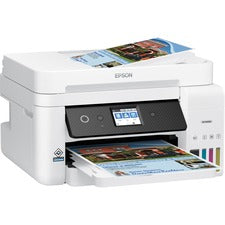 Epson WorkForce ST-C4100 Wireless Inkjet Multifunction Printer - Color Copier/Fax/Printer/Scanner - 4800 x 1200 dpi Print - Automatic Duplex Print - Up to 5000 Pages Monthly - 250 sheets Input - Color Flatbed Scanner - 1200 dpi Optical Scan - Color Fax -