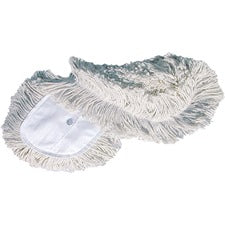 Genuine Joe Dust Mop Head Refill 60" Width x 5" Depth - Yarn, Cotton, Synthetic - White - 1 Each