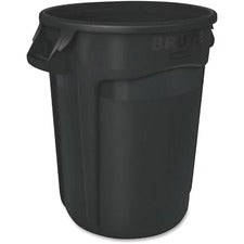 Rubbermaid Commercial Vented Brute 10-gallon Container 10 gal Capacity - Round - Stackable, Fade Resistant, Warp Resistant, Crack Resistant, Crush Resistant, Reinforced Base, Durable, Ergonomic Handle, Contoured Base Handle, Vented, Tear Resistant, ... -