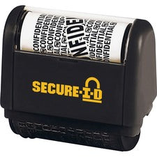 Cosco Secure-I-D Personal Security Roller Stamp CONFIDENTIAL - 1.50" Impression Length - Black - 1 Each