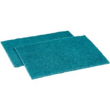 Genuine Joe Medium-duty Scouring Pad 6" Width x 3.5" Depth x 9" Length - 20 / Carton - Polyester Blend - Green
