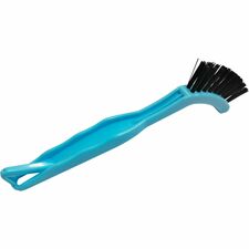 Genuine Joe Hand Held Grout Brush Nylon Bristle - 8" Handle Length - Plastic Handle - Black, Blue - 24 / Carton