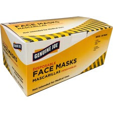 Genuine Joe Disposable Face Mask Recommended for: Face - Particulate Protection - Blue - Disposable, Latex-free, Breathable, Comfortable, Elastic Loop, Earloop Style Mask, Flexible - 50 / Box