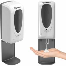 HLS Commercial Wall Mount Sensor Sanitizer Dispenser Automatic - 1.06 quart Capacity - Support 4 x C Battery - Wall Mountable, Touch-free, Refillable, Hygienic, Durable, Heat Resistant, Chemical Resistant, Impact Resistant - 1 Each
