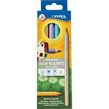 Lyra Color Giant Pencils 6.3 mm Assorted Metallic Lead - 6 / Pack