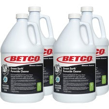 Betco Green Earth Peroxide Cleaner Concentrate - 128 fl oz (4 quart) - Fresh Mint Scent - pH Neutral - Clear - 4 / Carton
