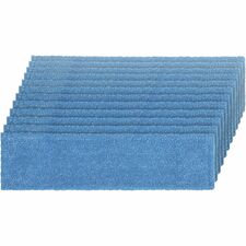 Rubbermaid Commercial Adaptable Flat Mop Microfiber Pad 19.5" Length x 5.5" Depth - MicroFiber - Blue - 12 / Carton