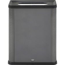 Rubbermaid Commercial Elevate Decorative Waste Can 23 gal Capacity - Durable, Powder Coated, Smooth - 31.5" Height x 12.8" Width - Metal - Pearl Dark Gray - 1 Each