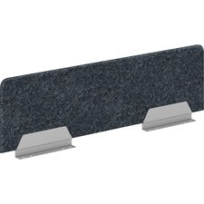 HON HUVDSAO1348 Privacy Screen 46" Width x 13" Height - Silver Frame - Polyethylene Terephthalate (PET) - Dark Gray - 1 Each