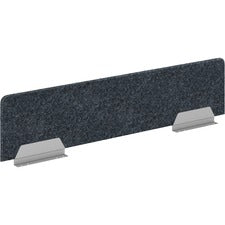 HON HUVDSAO1360 Privacy Screen 58" Width x 13" Height - Silver Frame - Polyethylene Terephthalate (PET) - Dark Gray - 1 Each