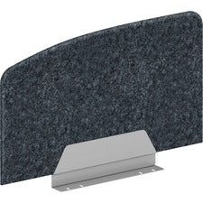 HON HUVDSSE1324 Privacy Screen 23.3" Width x 13" Height - Silver Frame - Polyethylene Terephthalate (PET) - Dark Gray - 1 Each