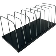 Huron Metal Wire Vertical Slots Organizer/Sorter 8 Compartment(s) - Vertical - 7.50" Height x 18.25" Width x 8" Depth - Black - 1 Each