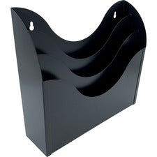 Huron 3-tier Wall Sorter 3 Tier(s) - Vertical - 11.25" Height x 13" Width x 3.50" Depth - Durable - Black - Steel - 1 Each