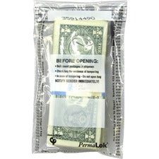 ControlTek PermaLOK Bundle Bags 7.75" Length x 4.50" Width - Clear - Cash, Bill - 1000/Pack - 4 / Carton