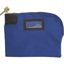 ControlTek Carrying Case Cash, Coin, Document, Card, Check - Royal Blue Canvas Body - 8.5" Height x 11" Width - 1 Each