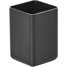 Deflecto Antimicrobial Pencil Cup Black 3.6" Height x 2.1" Width x 2.1" Depth - Polystyrene - Black - 1 Each