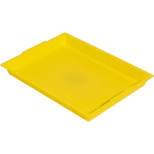 Deflecto Antimicrobial Finger Paint Tray Painting - 1.83" Height x 16.04" Width x 12.07" Depth - Yellow - Polypropylene, Plastic - 1 Each