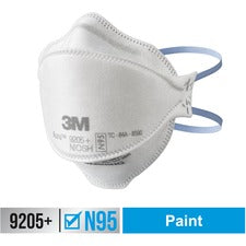 3M Aura N95 Particulate Respirator 9205 Recommended for: Face - Adult - Airborne Particle, Dust, Contaminant, Fog Protection - White - Lightweight, Soft, Comfortable, Adjustable Nose Clip, Disposable, Advanced Electret Media - 20 / Pack